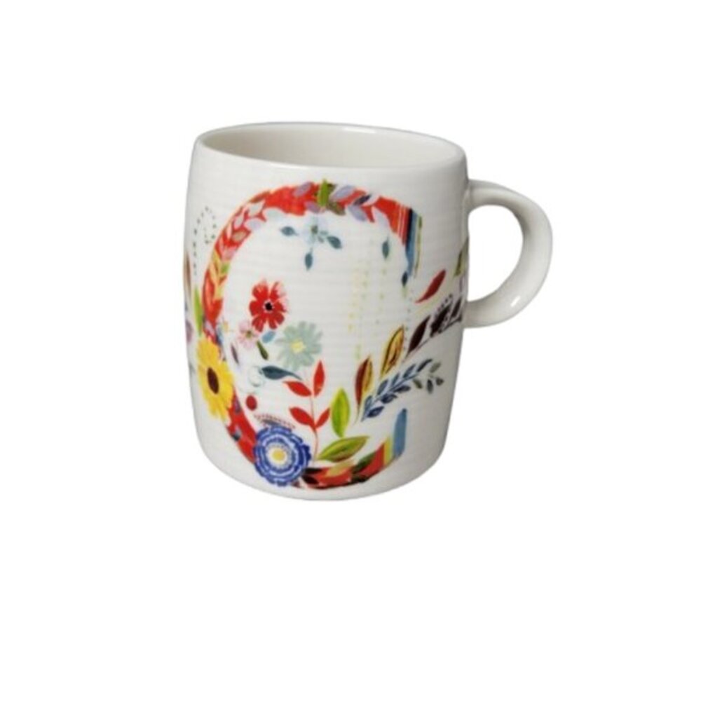 Anthropologie Initial "C" Petal Palette Floral Mug by Starla M. Halfmann